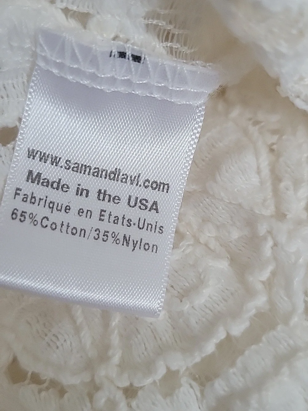 Ivory Crochet Lace Shift Dress Cover Up M